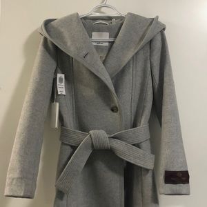 Wilfred Borda Coat in Heather White